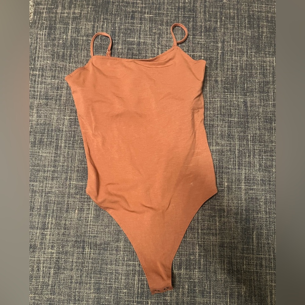 Rust Orange Girls' One-Piece Bodysuit - women